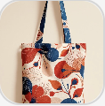 Printed Floral Tote Bag